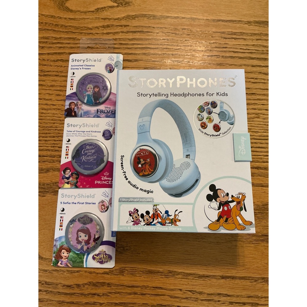 Disney Mickey Mouse StoryPhones Kids Headphones Blue with 3 Extra StoryShields